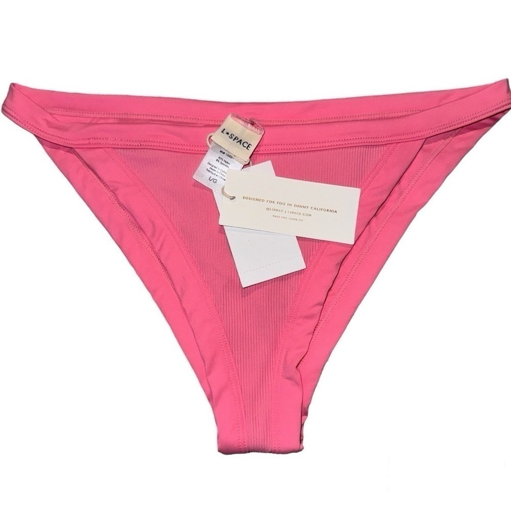 L*Space Vacay Classic Bikini Bottom Size Large Color Guava - Picture 6 of 10